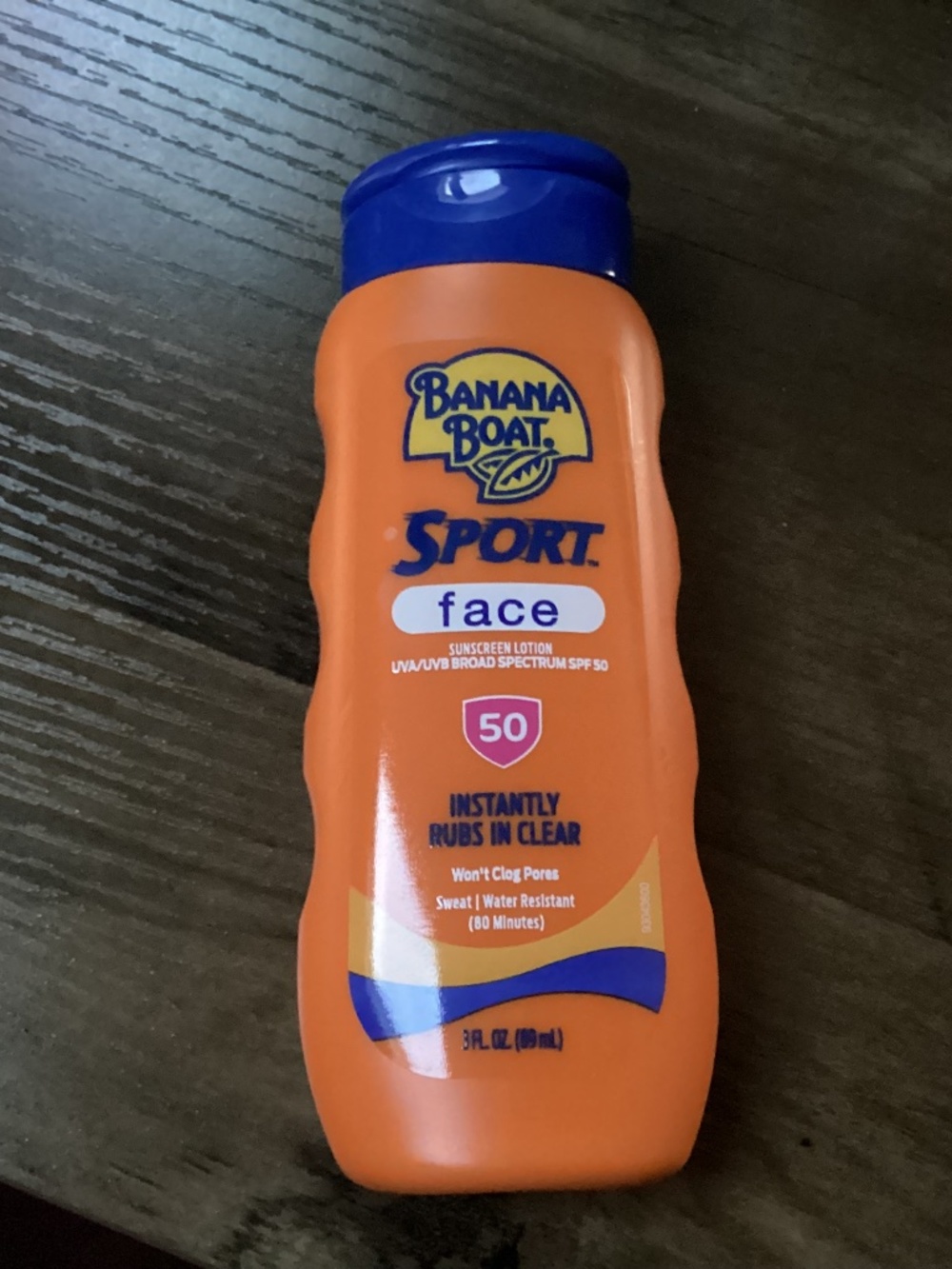 Banana Boat Sport Face Sunscreen Lotion SPF 50 New 3 fl oz/89 ml